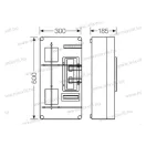 HENSEL MI 72461-S Mérőkombináció 2db 1 fázisú fogyasztásmérő szekrény 600x300x185 MI