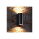 OMU Lighting SPK-GU10-IP54-K2-F 2xGU10 spot kültéri fali lámpatest íves fekete fel-le világít