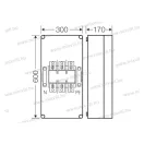 HENSEL MI 74451 NH-késes biztosítós szekrény 1*3*NH 250A+PE+N 600x300x170 MI74451