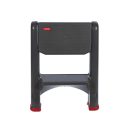 Összecsukható 2 szintes műanyag fellépő, szürke masszív 155160