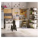 Összecsukható 2 szintes műanyag fellépő, szürke masszív 155160