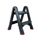 Összecsukható 2 szintes műanyag fellépő, szürke masszív 155160