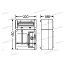 HENSEL MI 72213 Fogyasztásmérő-elosztó+csapfedél 1F mérőnek 300x450x185 (MI72213)