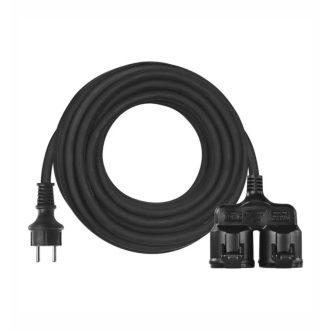   Emos P0701 hosszabbító 3x1,5m2 10m gumi vezeték kültéri IP44 16A dupla dugalljal