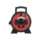 20m kábeldob kültéri fagyásálló hőálló hosszabbító 3x2+F dugalj 2 USB aljzat lámpával IP44 P08620W