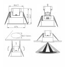 OMU lighting PS75 süllyesztett valódi jelenlétérzékelő 360° 110-240V AC 24GHz max 1200W ohmikus,