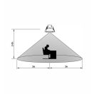OMU lighting PS75 süllyesztett valódi jelenlétérzékelő 360° 110-240V AC 24GHz max 1200W ohmikus,