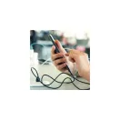 Emos SM7021BL Töltő- és adatkábel USB-A 3.0 / USB-C 3.1, 1 m, fekete