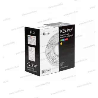   FTP (F/UTP) 4x2xAWG24 kábel, Kategória 5E, Euroclass Eca, 300 MHz, LSOH, 305 m-es doboz