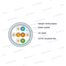 FTP (F/UTP) 4x2xAWG24 kábel, Kategória 5E, Euroclass Eca, 300 MHz, LSOH, 305 m-es doboz