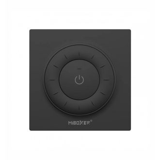   MiBoxer K3-B fekete forgó kerekes távirányító, fényerőszabályzó szögletes keret 2.4G RF K3B