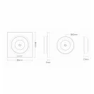 MiBoxer K3-B fekete forgó kerekes távirányító, fényerőszabályzó szögletes keret 2.4G RF K3B