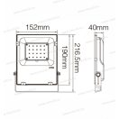 Mi-Light FUTT04 MiBoxer LED reflektor 20W fekete szabályozható DIM+RGB+CCT IP65 2,4GHz
