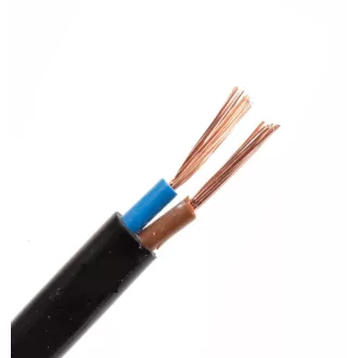   MTL H03VVH2-F 2x0,75 mm² PVC szigetelésű kábel fekete, sodrott lapos hajlékony rézvezeték