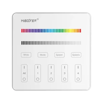   Mi-Light B3 MiBoxer Group Control csoport zóna vezérlő fali távirányító, szabályzó fehér DIM+RGBW
