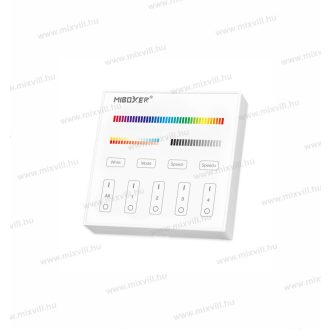   Mi-Light B4 MiBoxer Group Control csoport zóna vezérlő fali távirányító, szabályzó fehér DIM+RGB+CCT