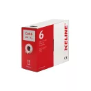 KeLine KE400U23-Eca UTP (U/UTP) CAT.6 4x2xAWG23 1Gigabit 400MHz PVC adatátviteli vezeték tömör 305m