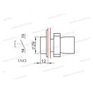XBS NG22-EA42 Nyomógomb piros