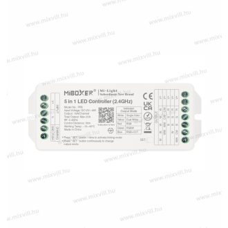   MiBoxer PR5 Group Control zóna vezérlő 5 az 1-ben DIM+WW/CW/RGB/RGBW/RGB+CCT 10A/ch