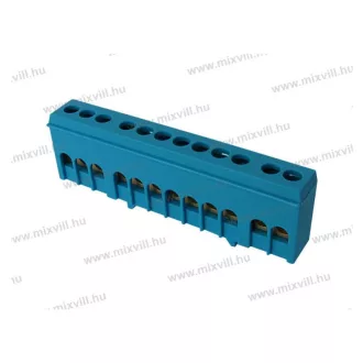 NKSZ-12K szigetelt elosztókapocs 12 furatos kék színű