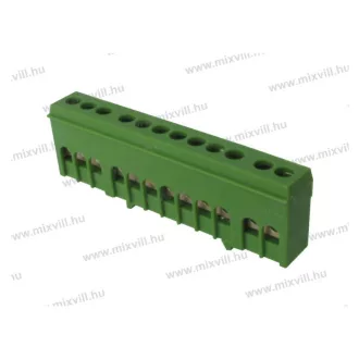 NKSZ-12Z szigetelt elosztókapocs 12 furatos zöld színű