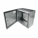 OMU system SSB-88/300-1 AISI 304 rozsdamentes acél elosztószekrény IP66 IK10 szerlappal 800x800x300