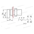 XBS NG22-EJ33 Forgócsapos kapcsoló háromállású 1-0-2