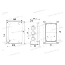 ELO-210A/2 Műanyag doboz IP67 210x140x90 átlátszó tetővel
