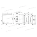 ELO-210AM/3 Műanyag doboz IP67 210x210x140mm átlátszó magasított tetővel