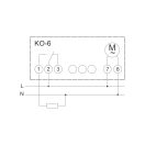 KO-6 Kapcsolóóra elektromechanikus napi 48 kapcsolás/nap 16A min. kapcsolás: 30perc