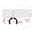 LL-06 Ovális alu profil led szalagokhoz 3m/szál 134600/3