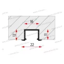 Bemarható led alu profil LL-05 3m/szál 134500/3