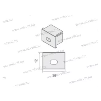 ZLL-06 végzáró LL-04 led aluprofilhoz végzáró 134870