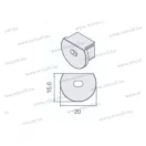 ZLL-10 kivezetéses végzáró LL-06 led alu profilhoz 134900 Kam