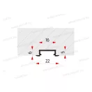 LL-03 bemarható LED aluprofil 3m/szál 134300/3