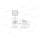 XBS INC 29011 nehézcsatlakozó betét apa 5P 5x10A 230V