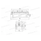 XBS INC 29027 nehézcsatlakozó betét apa 32P 32x16A 500V