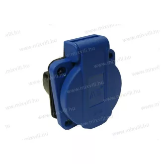   OMU IBA-BLUE 16A 2+F Beépíthető dugalj IP54, oldalsó bekötés, biztonsági zsaluval, kék 404067SB06