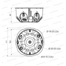 KOPOS Gipszkarton doboz fedéllel gumibevezetős KO 97/LD NA 104x55mm