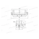 XBS INC 29022 nehézcsatlakozó betét anya 16P 16x16A 500V