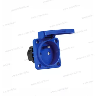   OMU system IBAF-BLUE 16A 2+F franicia dugalj IP54, oldalsó bekötés, biztonsági zsaluval, kék