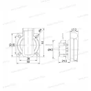 OMU system IBAF-BLUE 16A 2+F franicia dugalj IP54, oldalsó bekötés, biztonsági zsaluval, kék