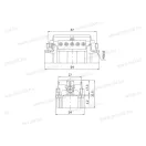 XBS INC 29021 nehézcsatlakozó betét apa 10P 10x16A 500V