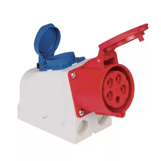   IRA-165 BLUE ipari rögzíthető aljzat 16A 400V 5 pólus + 16A 230V blue dugalj PCE 9215-6