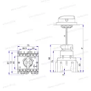 OMU system SMD2 3x63A 3 Pólusú 63A Moduláris forgócsapos átkapcsoló három állás 1-0-2