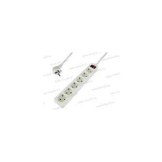   Omu system OXHSK-06/3 6-os elosztó 3m 3x1,5mm2, kapcsolóval