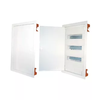   OMU system OMU366 Süllyesztett fémajtós lakáselosztó 36+6 modulos műanyag aljjal IP30/IP40