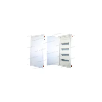   OMU system OMU488 Süllyesztett fémajtós lakáselosztó 48+8 modulos műanyag aljjal IP30/IP40