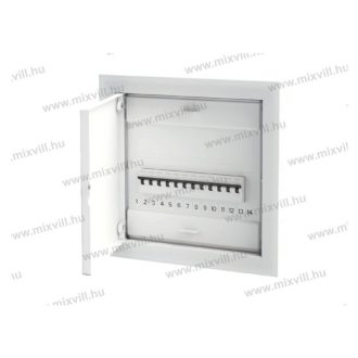   OMU System süllyesztett műanyag ajtós lakáselosztó 12+2 modulos műanyag aljjal IP30 téglafalba 41125
