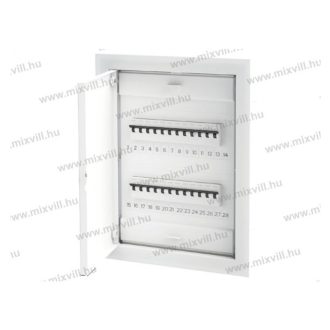   OMU System süllyesztett műanyag ajtós lakáselosztó 24+4 modulos műanyag aljjal IP30 téglafalba 41126